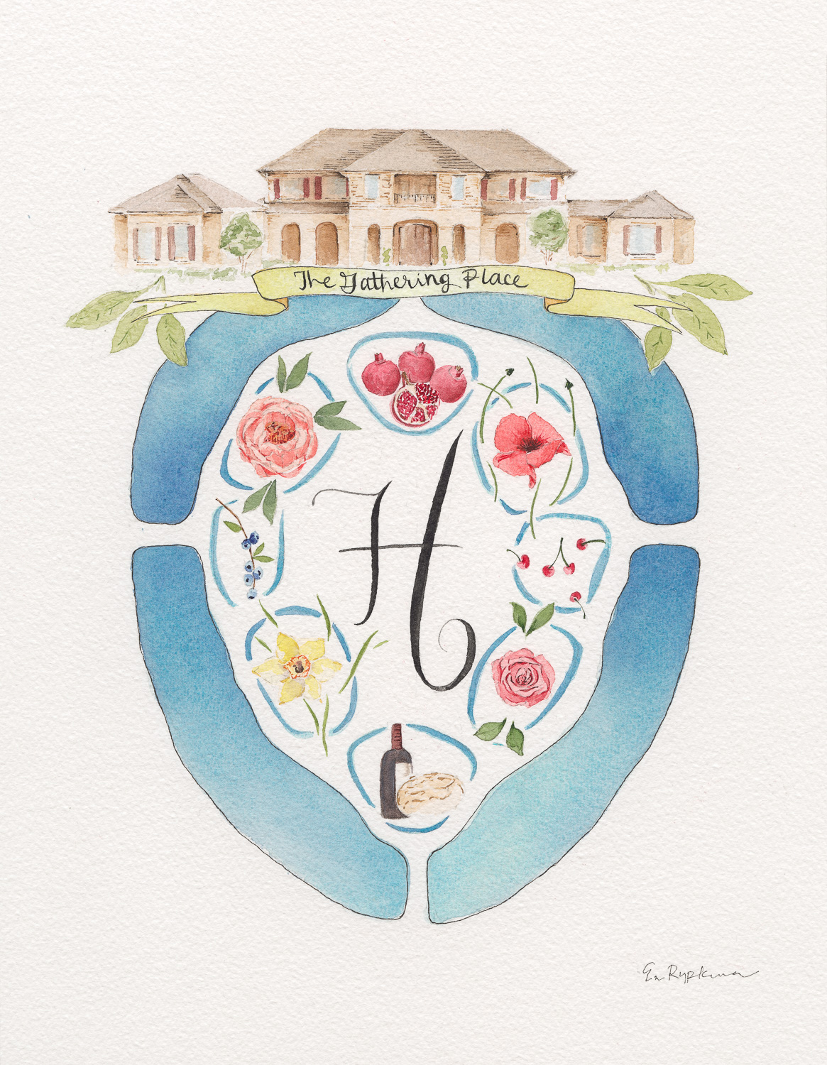 Family crest — commissioned illustration