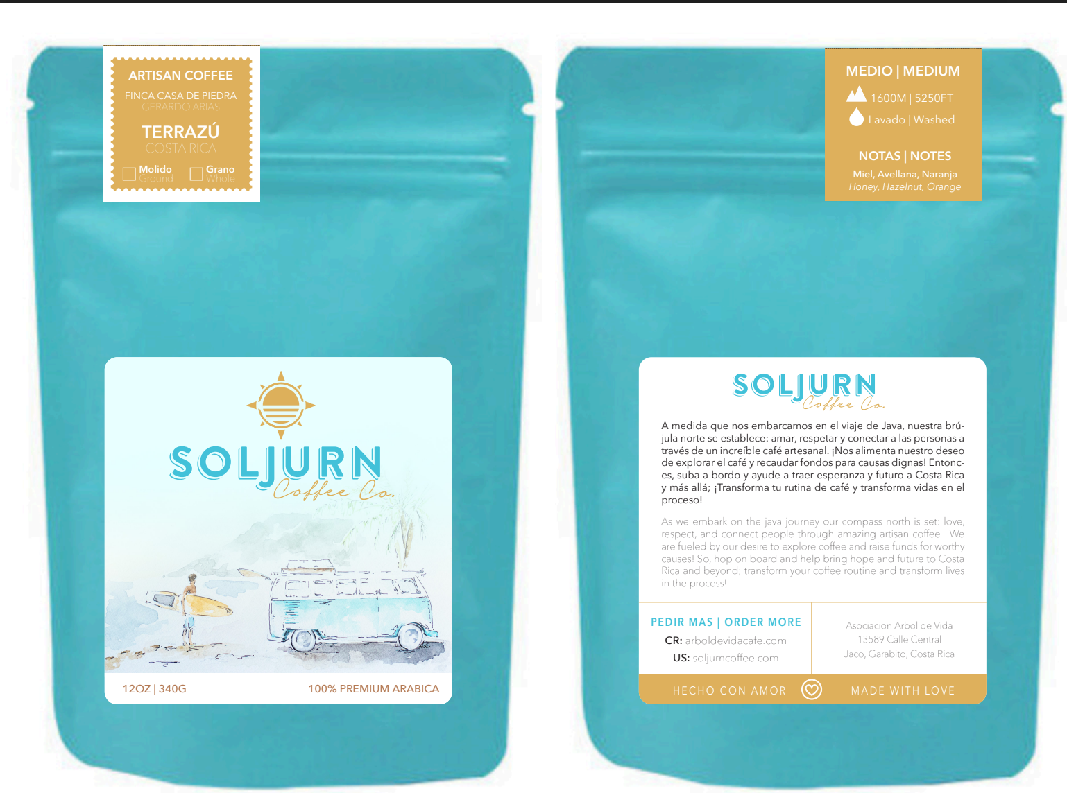 Coffee bag illustration