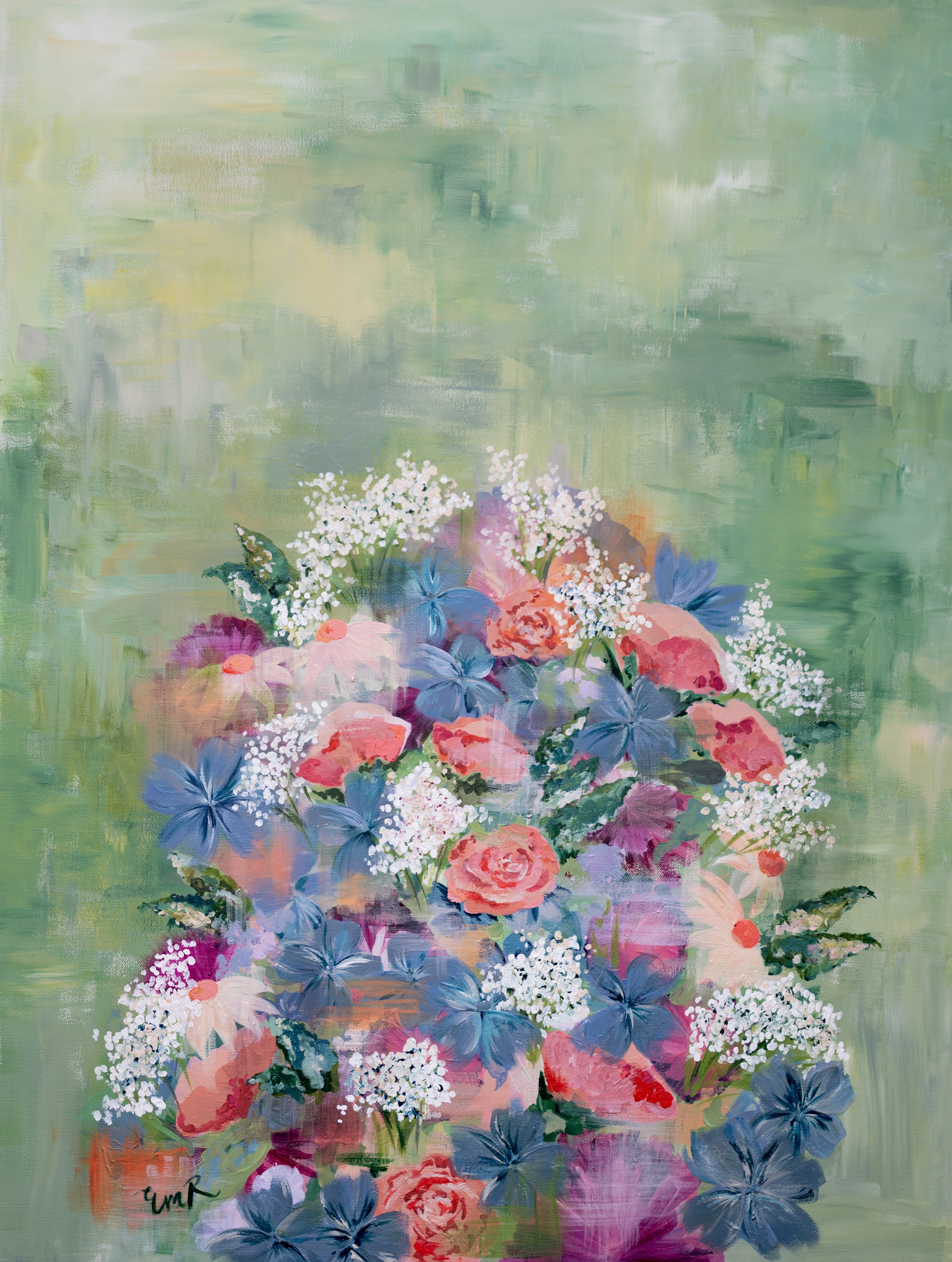 Loose florals in vases